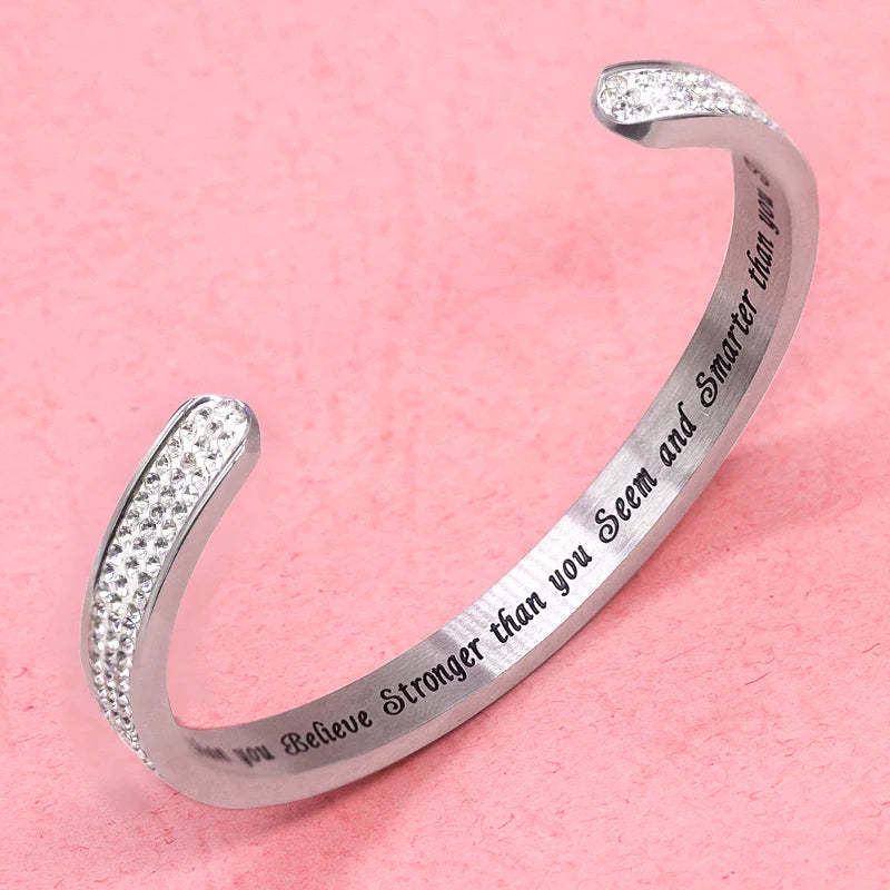 For Daughter - You Are Braver Thank You Believe ... Diamond Bracelet-37bracelet