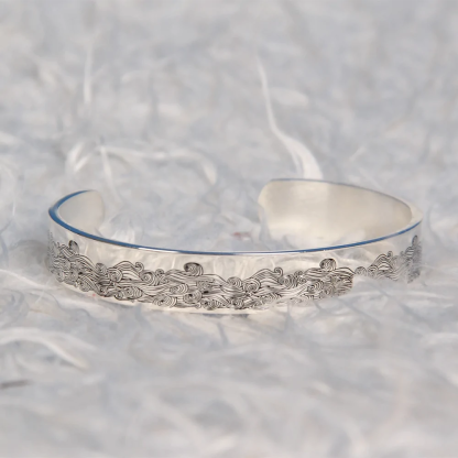 When Life Tries To Knock You Down Remember How Badass You Are Wave Cuff Bracelet