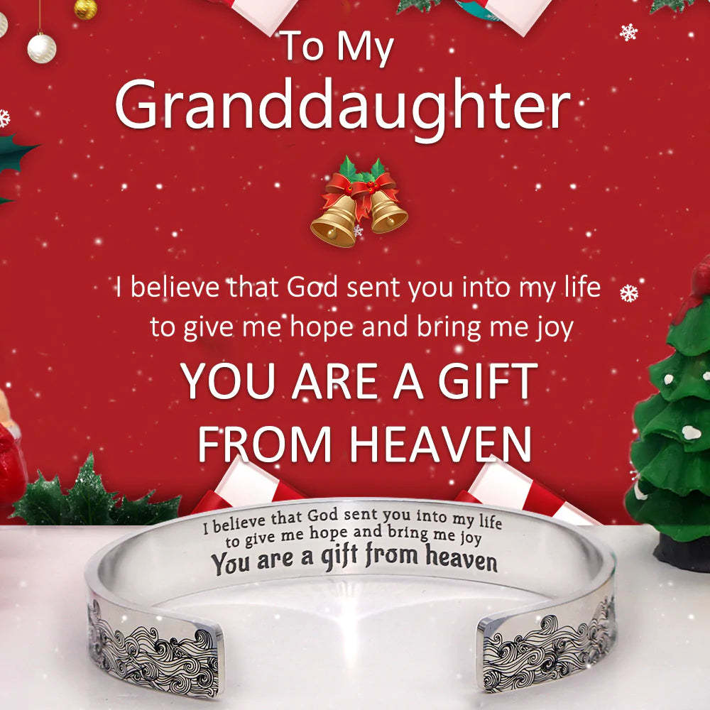 You Are A Gift From Heaven Wave Cuff Bracelet