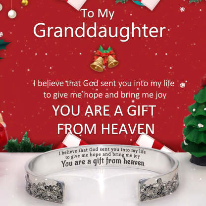 You Are A Gift From Heaven Wave Cuff Bracelet