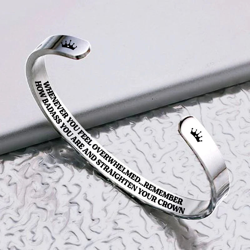 Whenever You Feel Overwhelmed Please Remember How Badass You Are And Straight Your Crown Bracelet