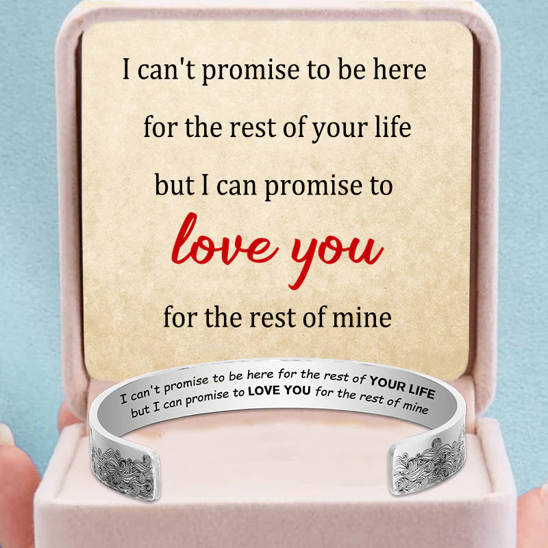 I Can Promise To Love You For The Rest Of Mine Wave Cuff Bracelet