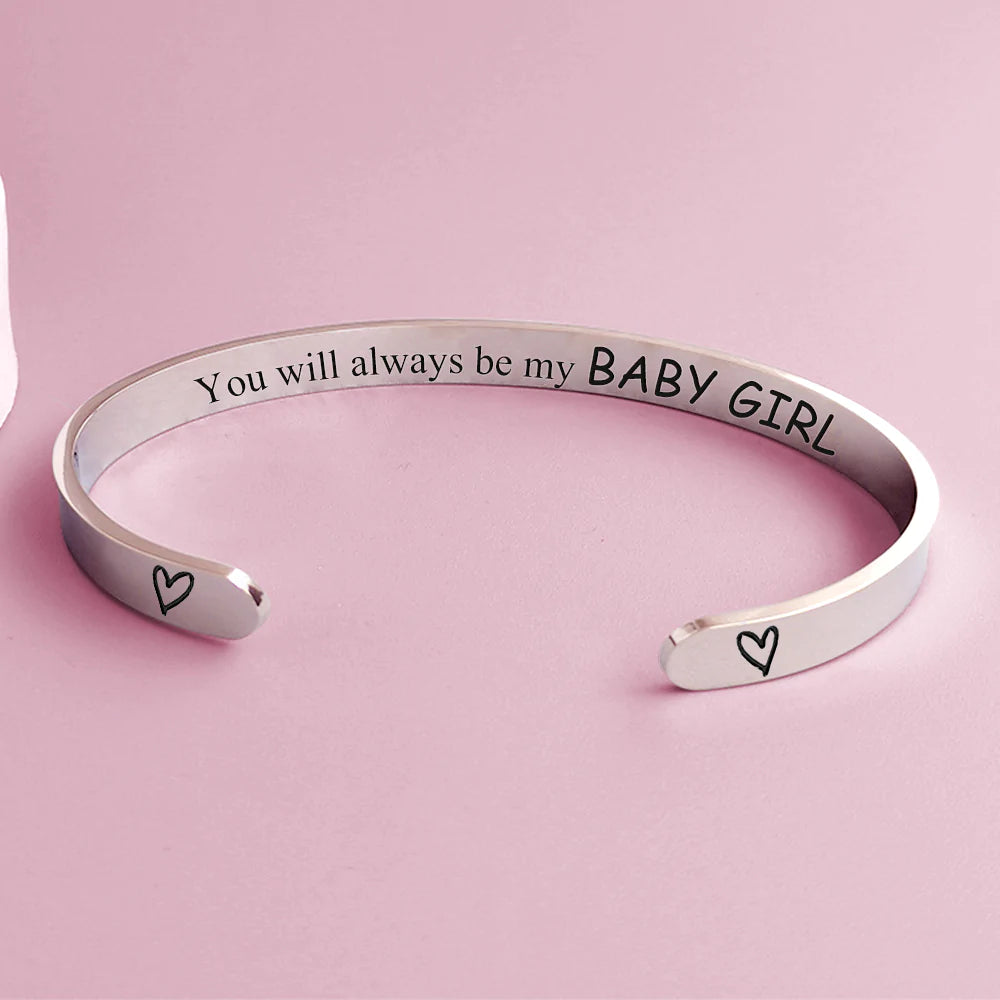 For Daughter - You Will Always Be My Baby Girl Bracelet-37bracelet
