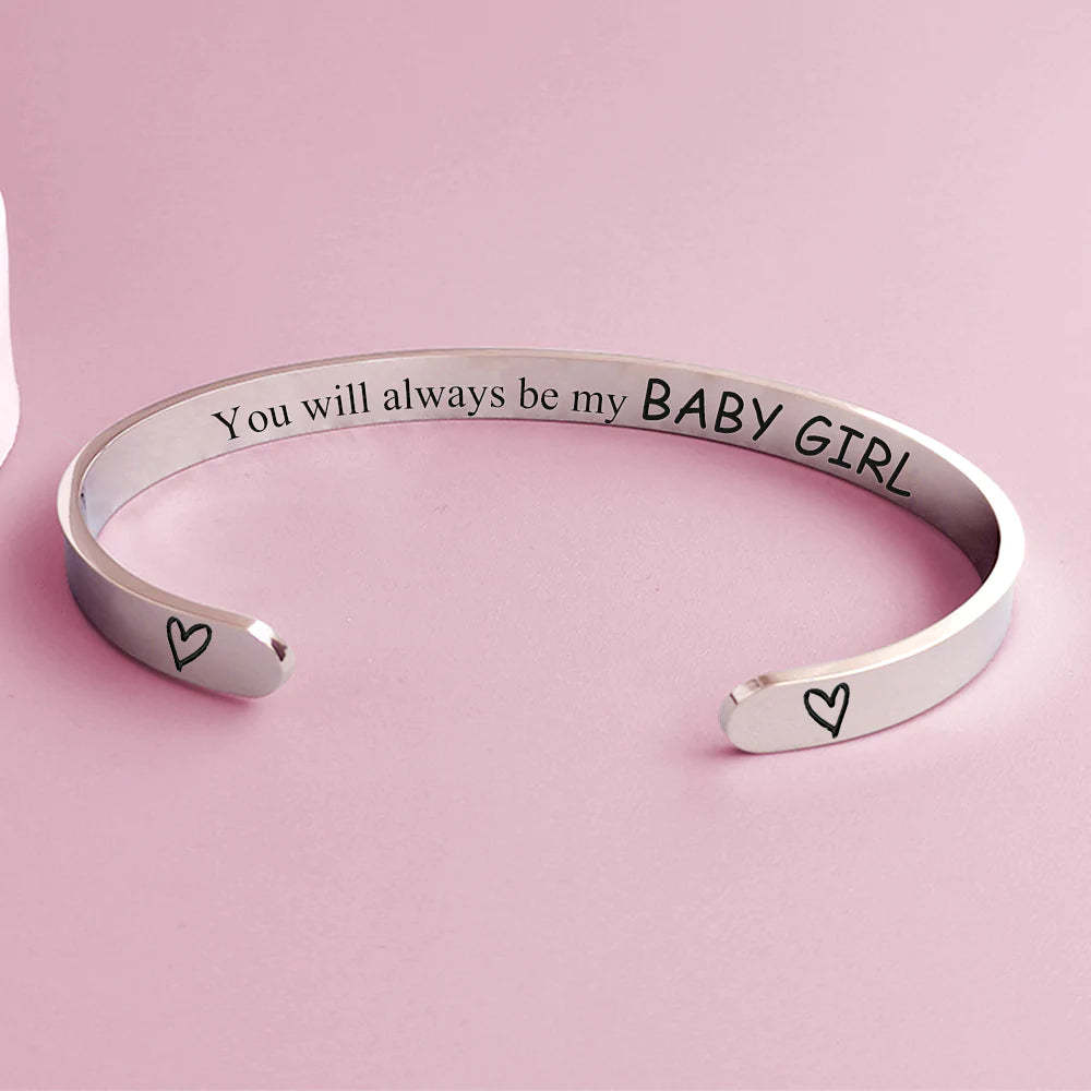 For Daughter - You Will Always Be My Baby Girl Bracelet-37bracelet