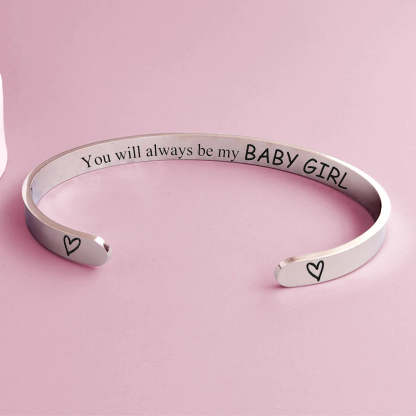 For Daughter - You Will Always Be My Baby Girl Bracelet-37bracelet