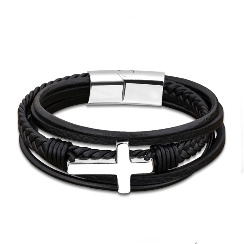 For Love - You are the One I Want to Be with Cross Braided Bracelet