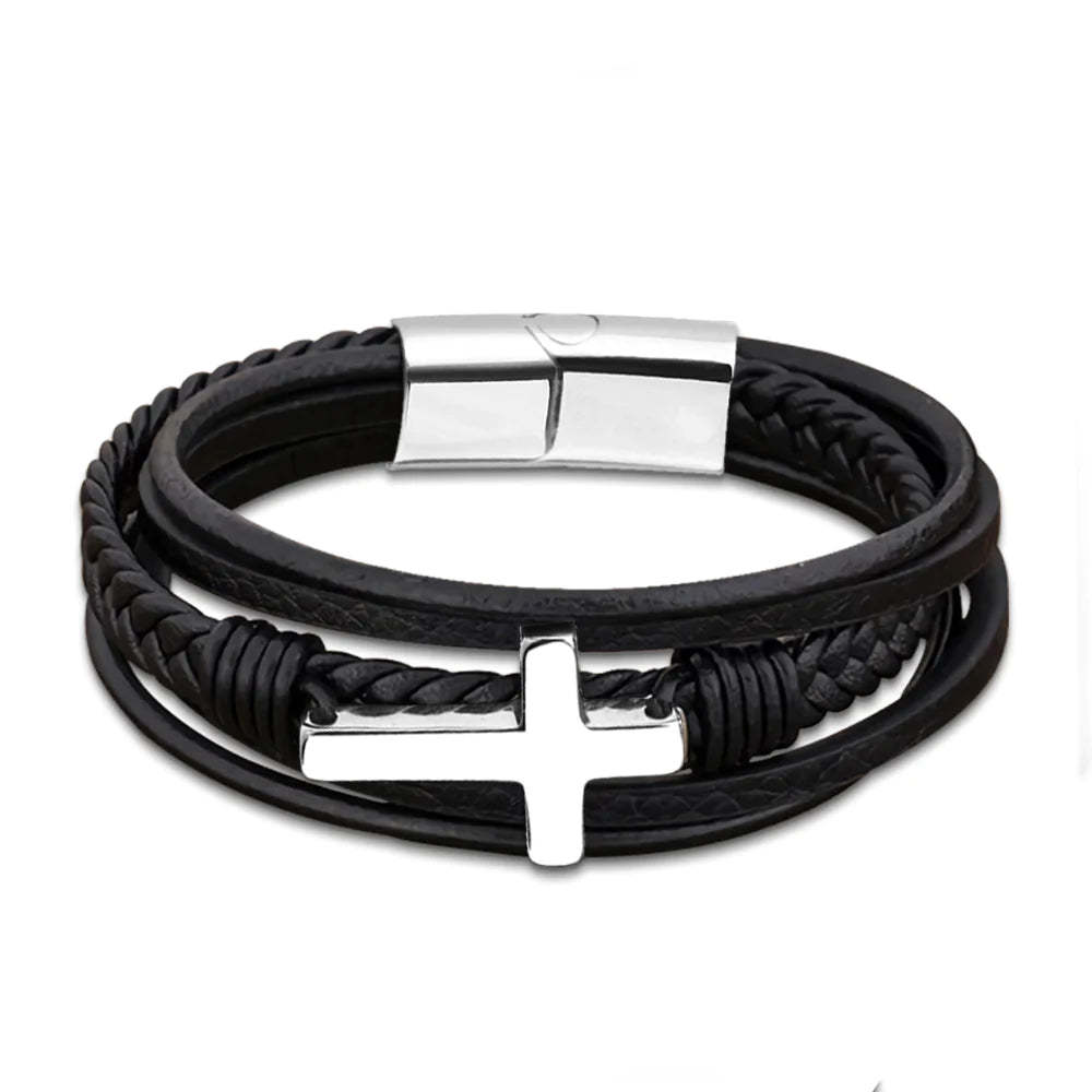 For Love - You are the One I Want to Be with Cross Braided Bracelet