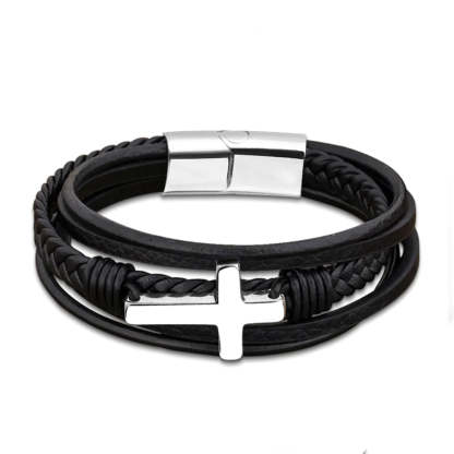 For Love - You are the One I Want to Be with Cross Braided Bracelet