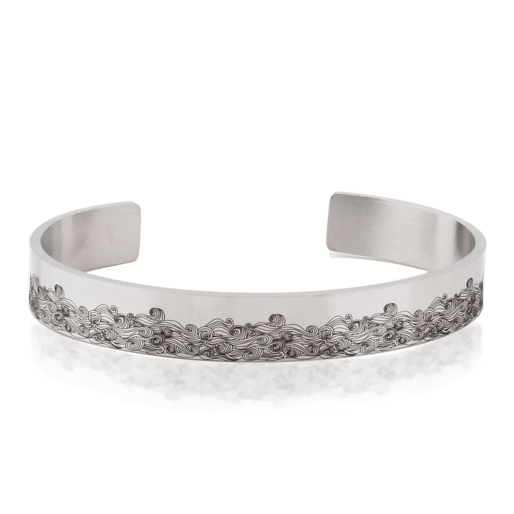 Whenever You Feel Overwhelmed...Wave Cuff Bracelet-37bracelet