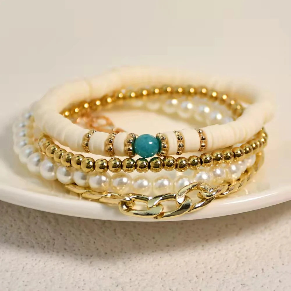 Chain Pearl Bracelets Set-37bracelet