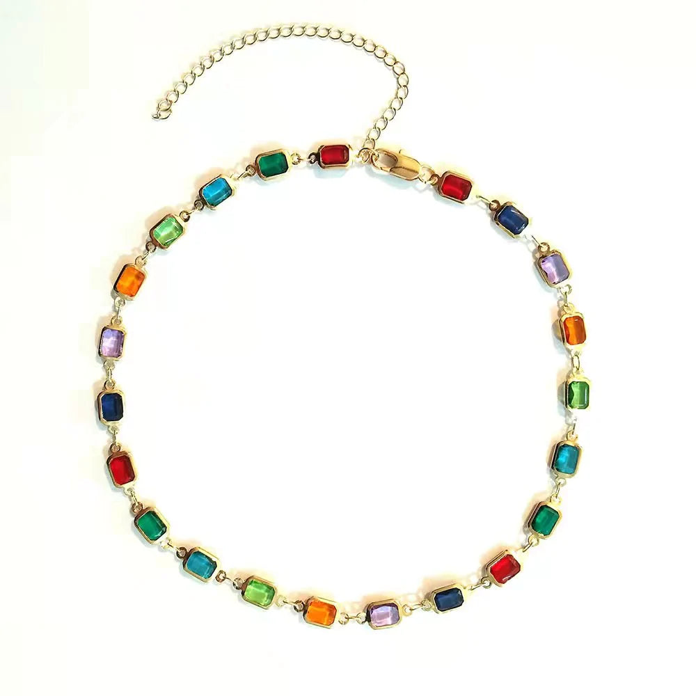 Colorful Crystal Necklace-37bracelet