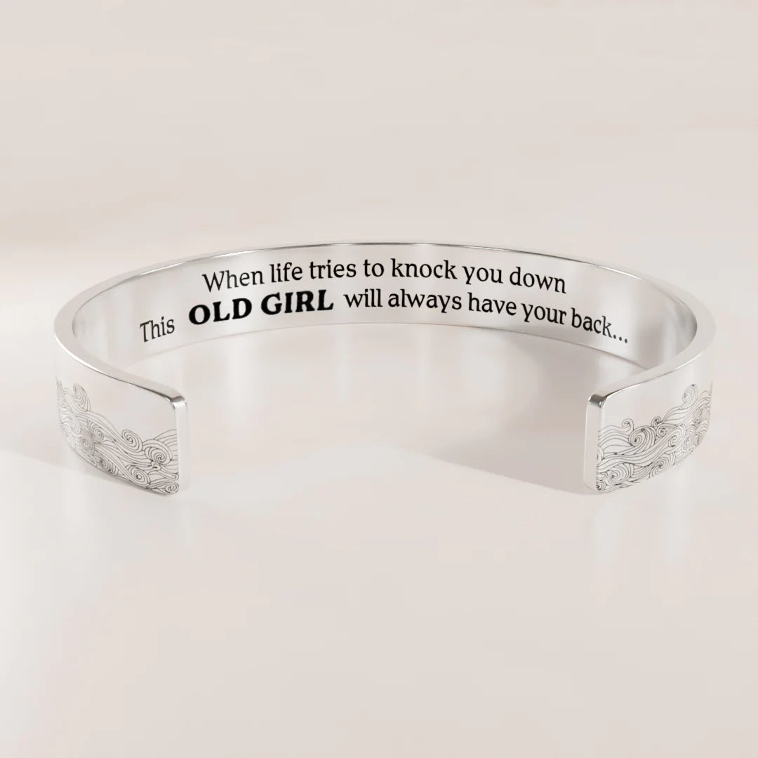 This Old Girl Will Always Have Your Back Wave Cuff Bracelet-37bracelet