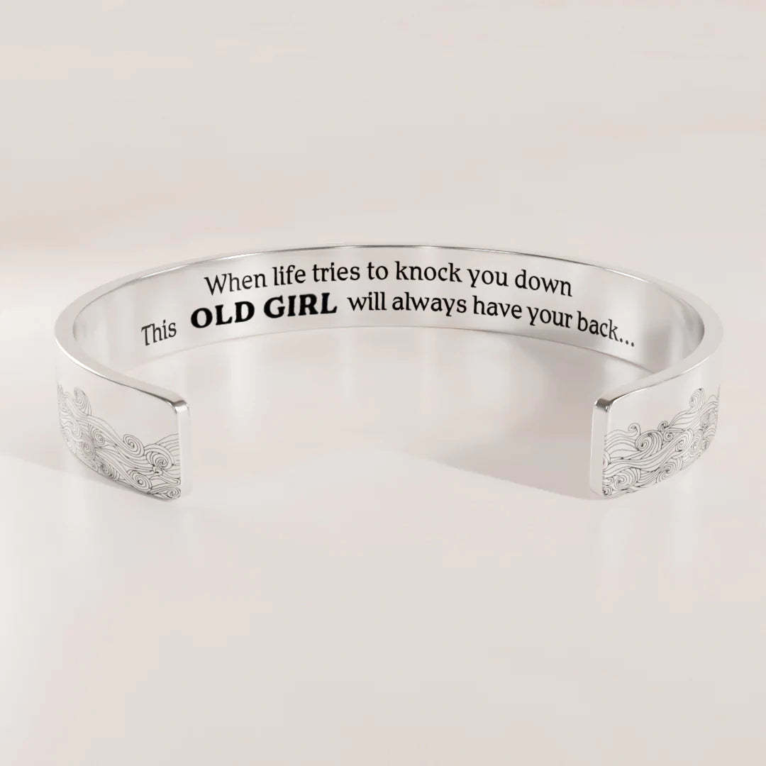 This Old Girl Will Always Have Your Back Wave Cuff Bracelet-37bracelet