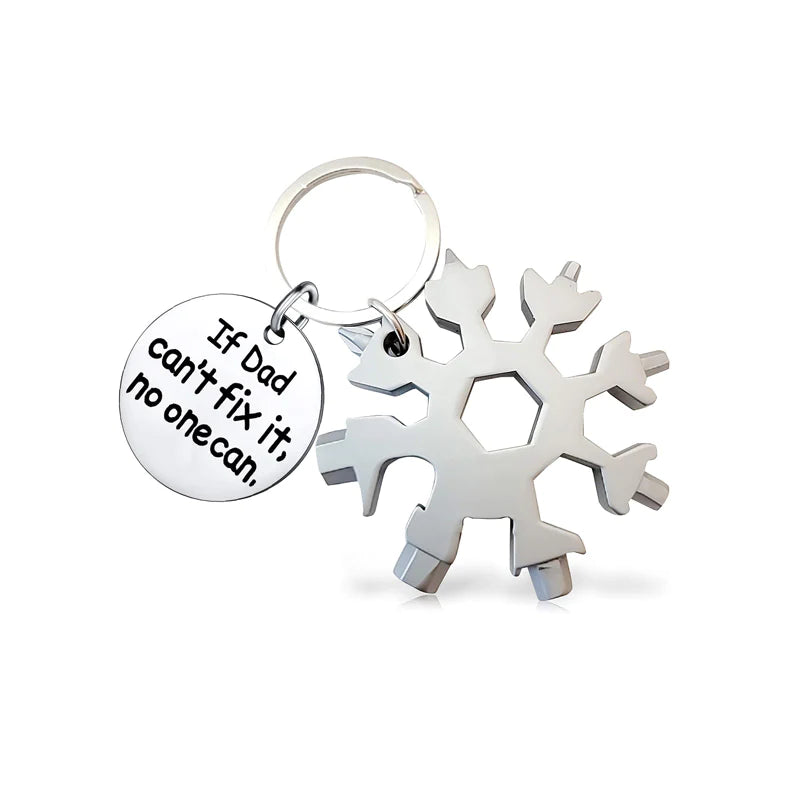 For Father - If Dad Can't Fix It, No One Can Snowflake Multi-tool Keychain-37bracelet