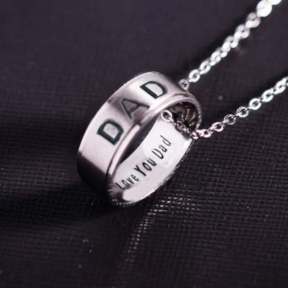 Love You Dad/Mom Ring Necklace-37bracelet