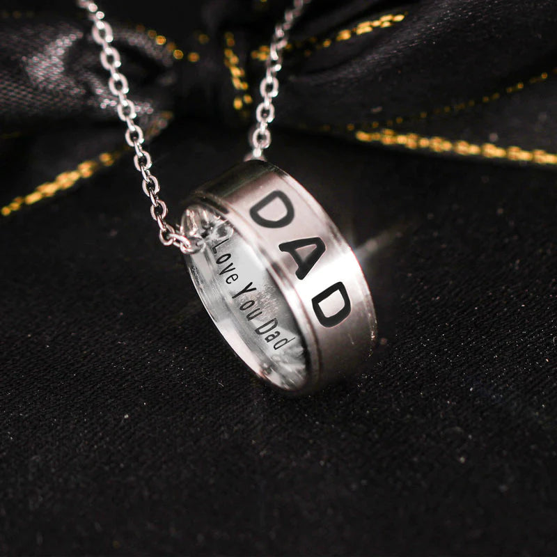 Love You Dad/Mom Ring Necklace-37bracelet