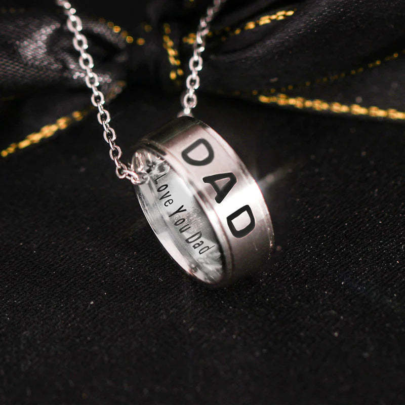 Love You Dad/Mom Ring Necklace-37bracelet