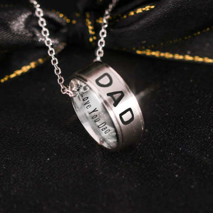 Love You Dad/Mom Ring Necklace-37bracelet
