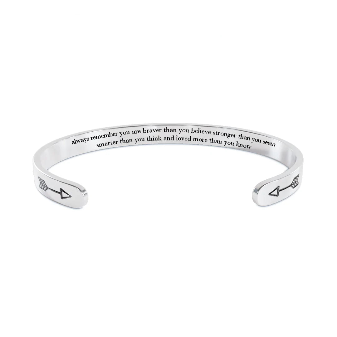 For Daughter - Braver Stronger Smarter Loved Arrow Bracelet-37bracelet