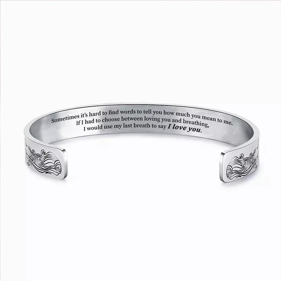 For Daughter - I Would Use My Last Breath To Say I Love You Wave Bracelet