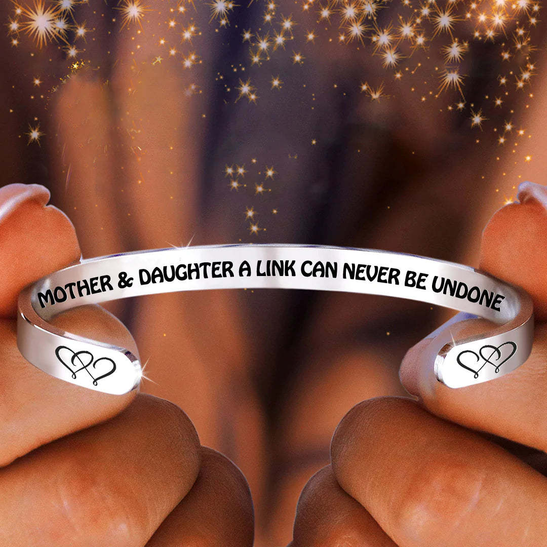 Mother & Daughter A link Can Never Be Undone Heart To Heart Bracelet-37bracelet