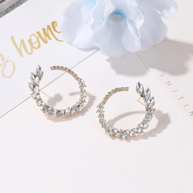 Leaf Circle Earrings