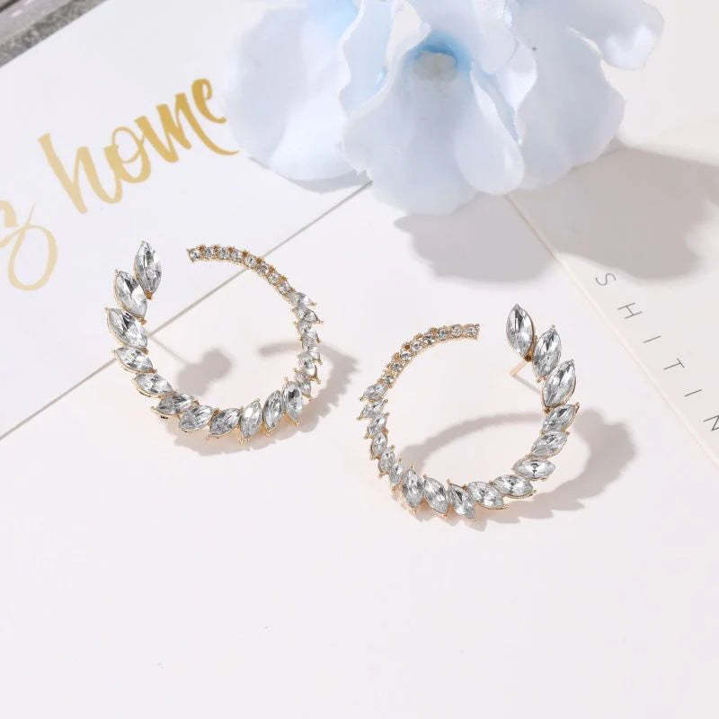 Leaf Circle Earrings