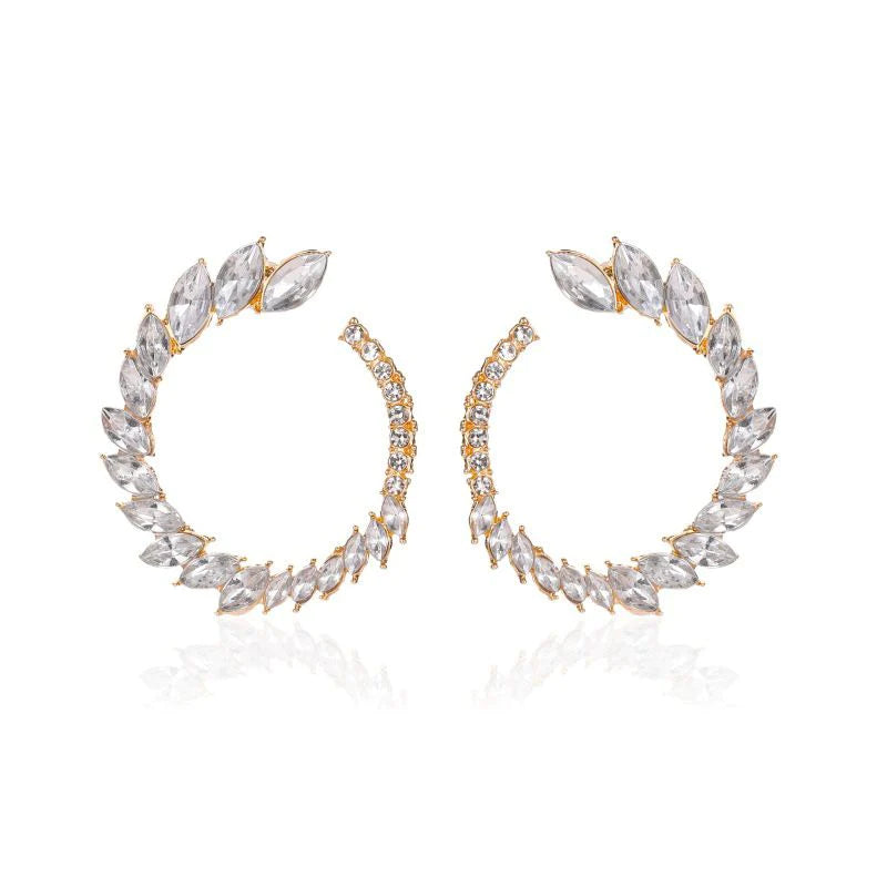 Leaf Circle Earrings