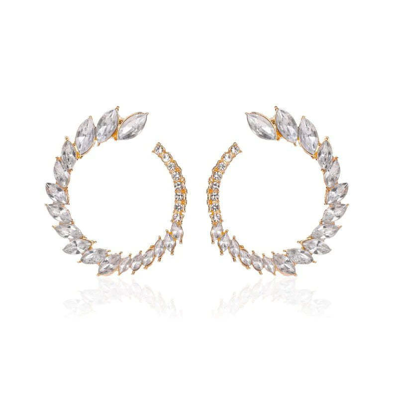 Leaf Circle Earrings