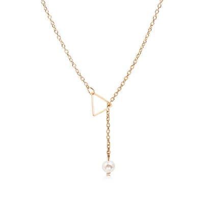 Triangle Perl Necklace
