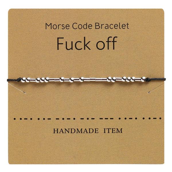 Morse Code Bracelet - Fuck Off