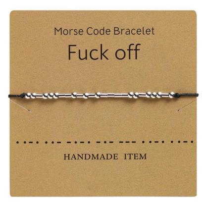 Morse Code Bracelet - Fuck Off
