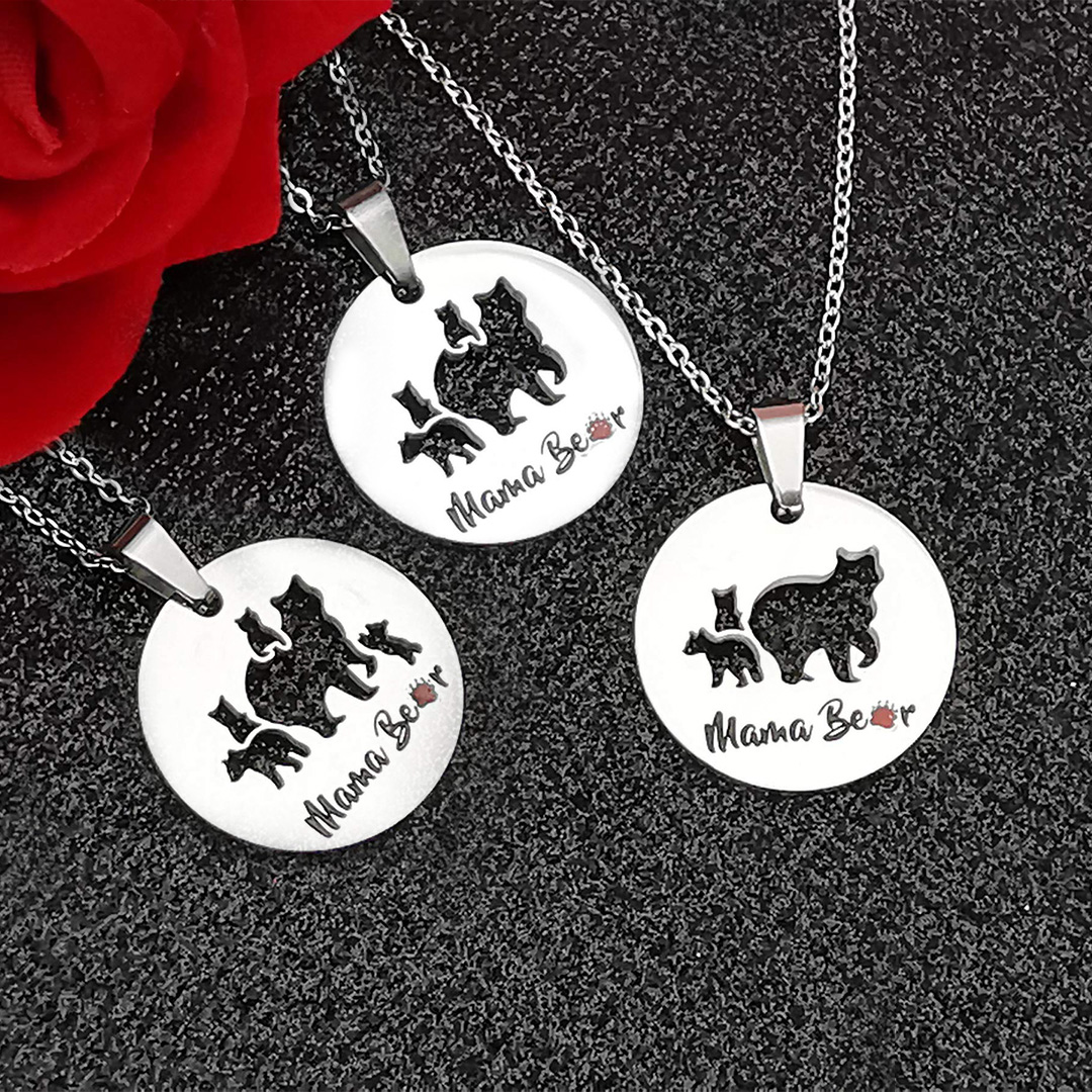 For Mother - To The Best Mama Bear In The World Mama Bear Necklace