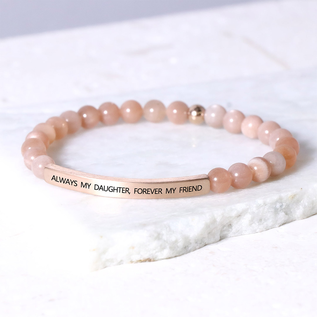 For Daughter - Always My Daughter, Forever My Friend Bead Lettering Bracelet