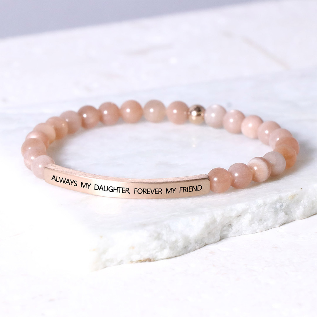 For Daughter - Always My Daughter, Forever My Friend Bead Lettering Bracelet