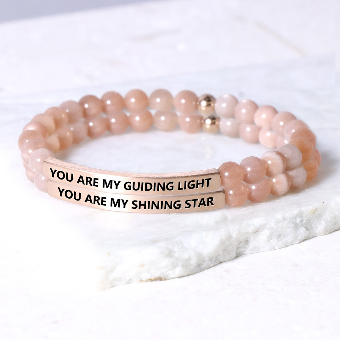 For Mother/Daughter - You Are My Guiding Light Bead Lettering Bracelet