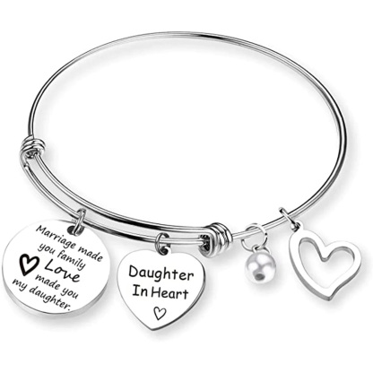 For Daughter-in-law - Marriage Made You Family Love Made You My Daughter Bangle Bracelet-37bracelet