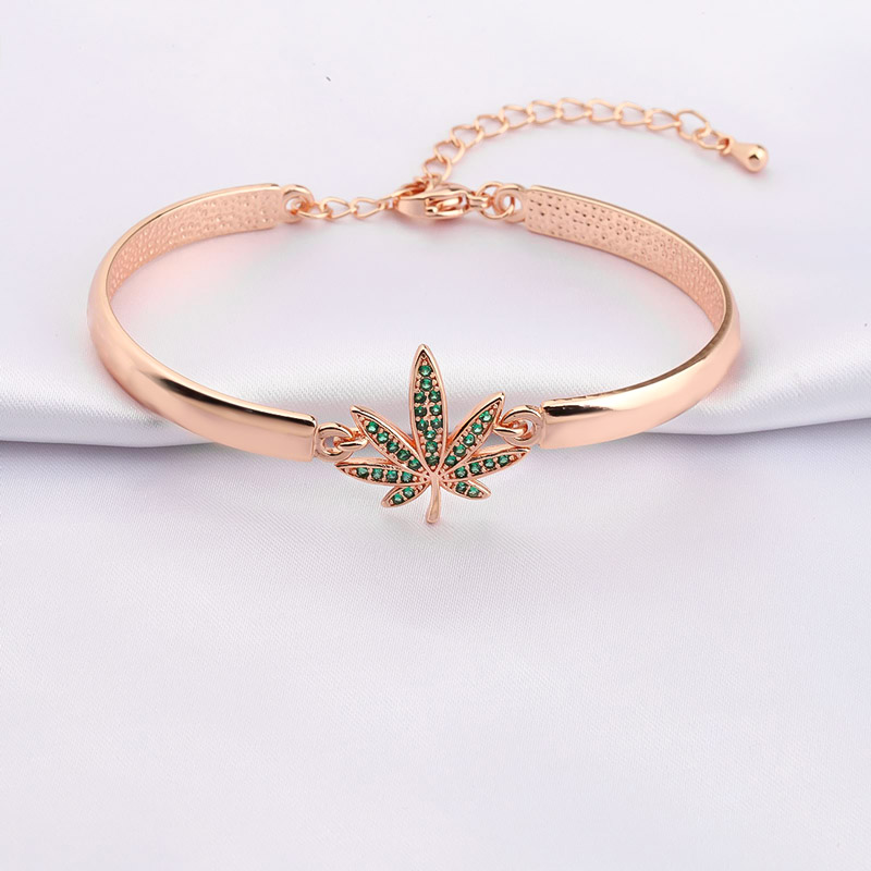 For Anyone - Slow Down And Breathe Seven Leaf  Bracelet