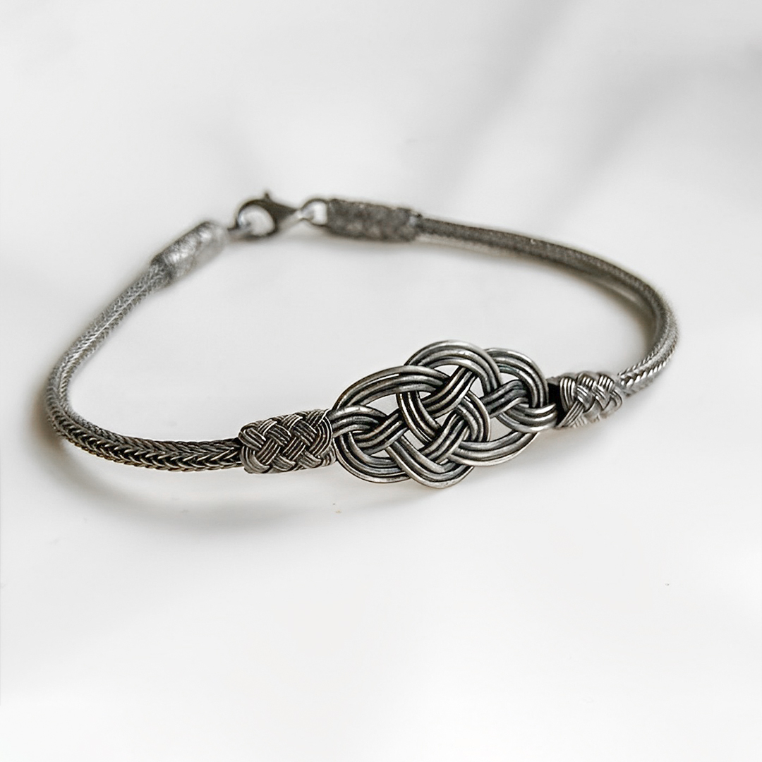 For Love -  I Love You Until Infinity Runs Out Celtic Knot Braided Bracelet