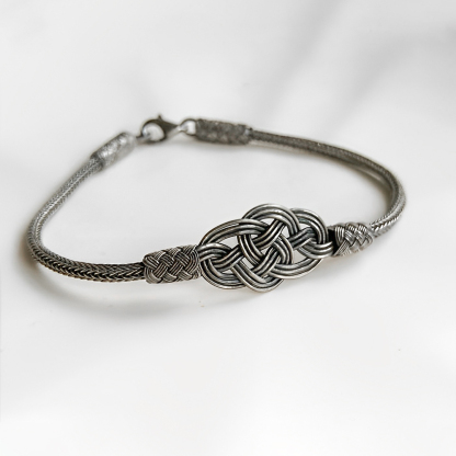 For Love -  I Love You Until Infinity Runs Out Celtic Knot Braided Bracelet