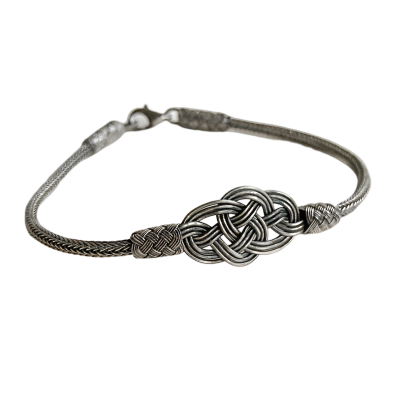 For Love -  I Love You Until Infinity Runs Out Celtic Knot Braided Bracelet