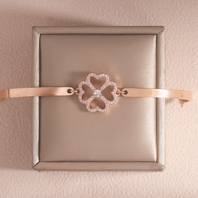 For Friend - I Feel So Lucky To Have You In My Life Four-Leaf Clover Bracelet