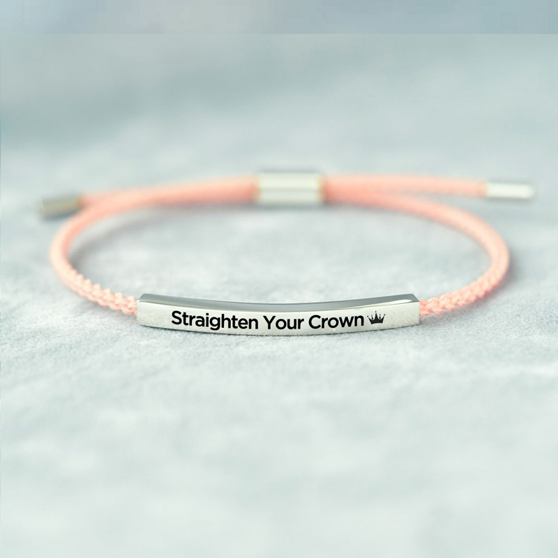For Daughter - Straighten Your Crown Braided Bracelet