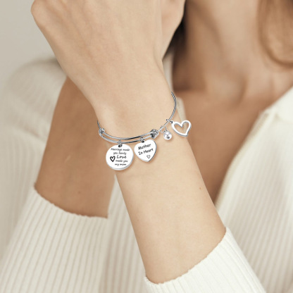 For Mother-In-Law - Love Made You My Mom Bangle Bracelet