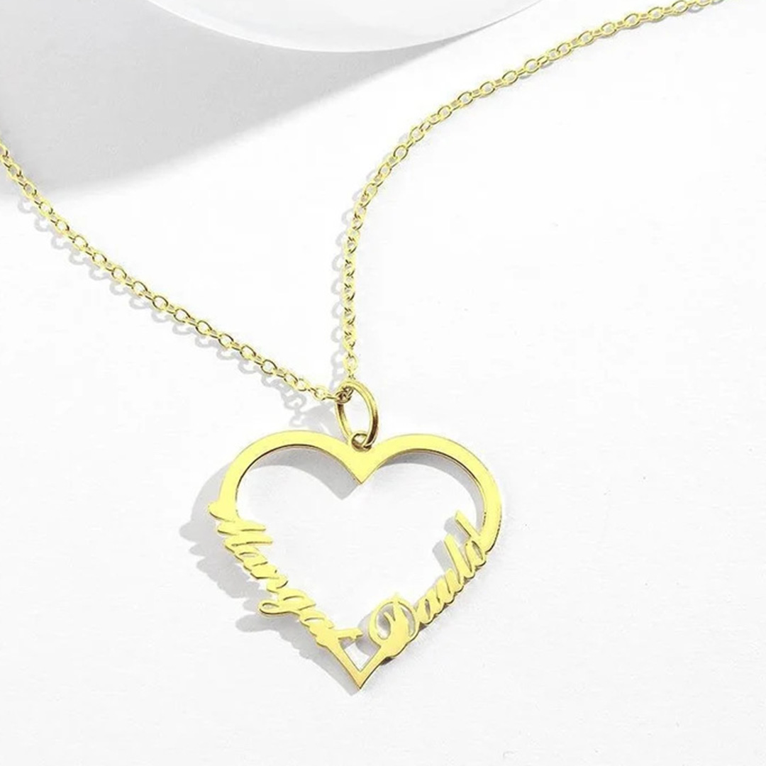 For Mother - Heart Name Custom Necklace