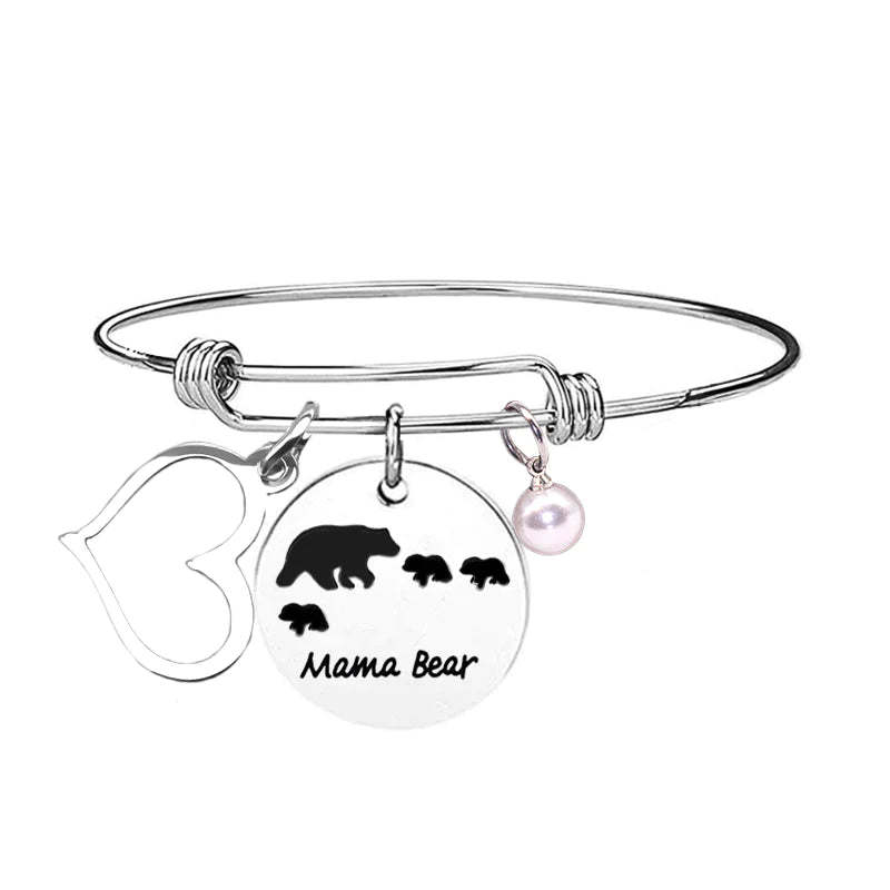 For Mom - Mama Bear Bangle Bracelet