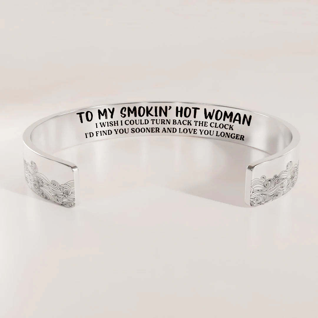 For Love - Love You Longer Wave Cuff Bracelet