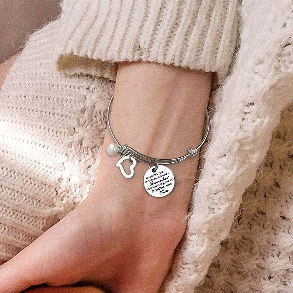 For Daughter - Whenever You Feel Overwhelmed...Crown Bangle-37bracelet
