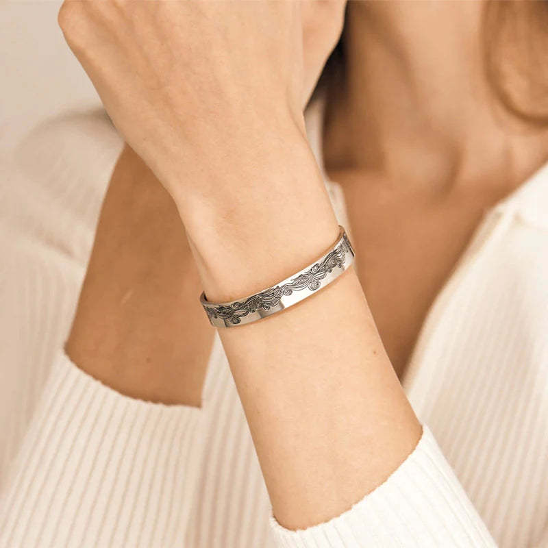 For Granddaughter - Grandmother & Granddaughter A link Can Never Be Undone Wave Bracelet-37bracelet