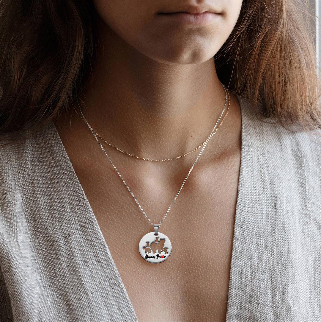 For Mother - To The Best Mama Bear In The World Mama Bear Necklace
